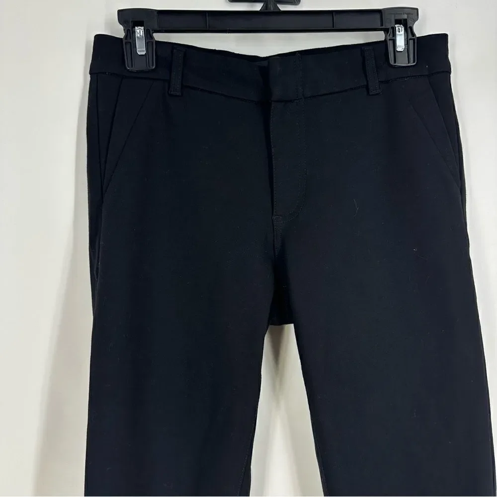 KUT FROM THE KLOTH Mia Ankle Skinny Pants Ponte Knit High Rise Black Sz 4